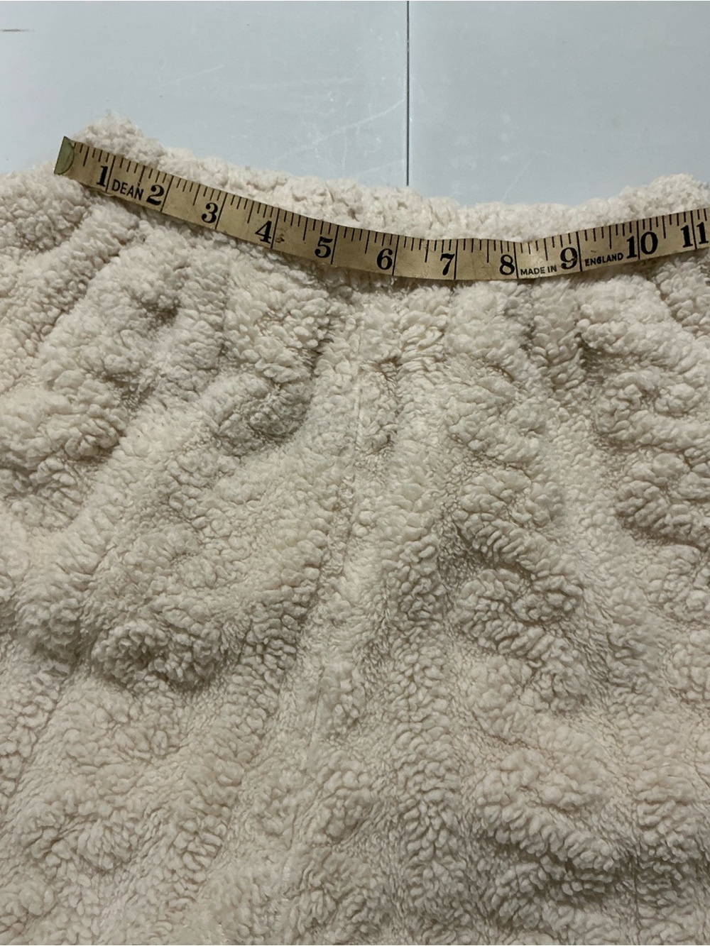 2297 - Cozy Cream Sherpa Cable Knit Joggers - Picture 4 of 6